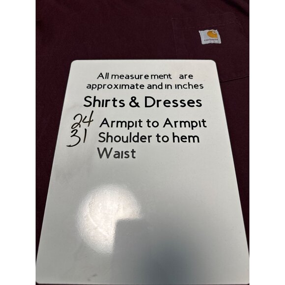 Carhartt Mens Loose Fit Long Sleeve Pocket T-Shirt Burgundy Size L Tall - Picture 8 of 8